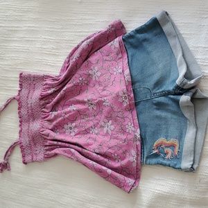 Girls shorts and baby gap sun top 4/5 new shorts